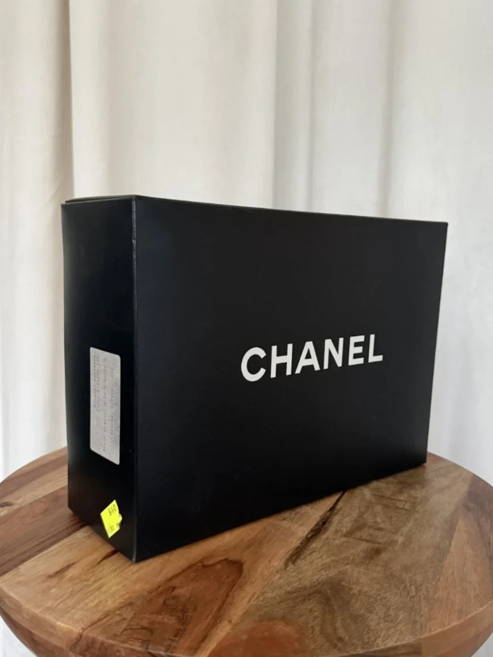 CHANEL Vintage 2003 Travel Line Flap Bag Beige White Silver Chain Medium + Box